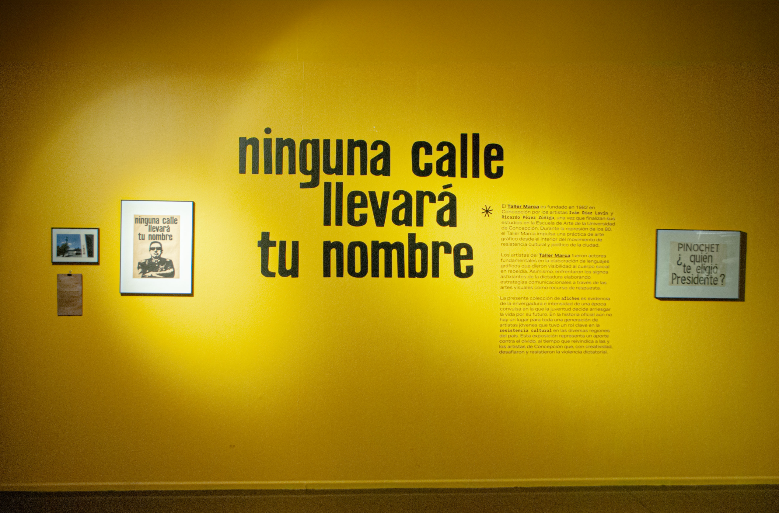 Exposición Taller Marca “Ninguna calle llevará tu nombre”